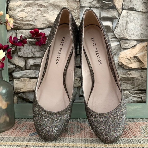 #12 Kate Preston Dorothy Sparkly Rainbow Glitter Kitten Heels Shoes Size 8 Box - Picture 3 of 7